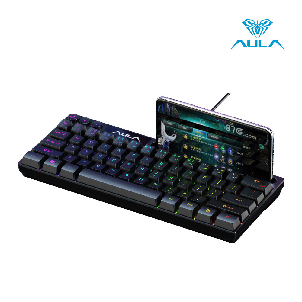AULA F3061 61-Key RGB Membrane Keyboard with USB Connection