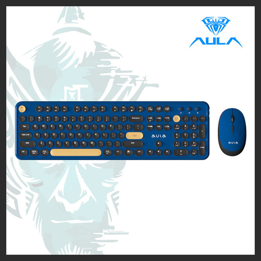 AULA AC306 Retro Wireless Keyboard & Mouse Combo