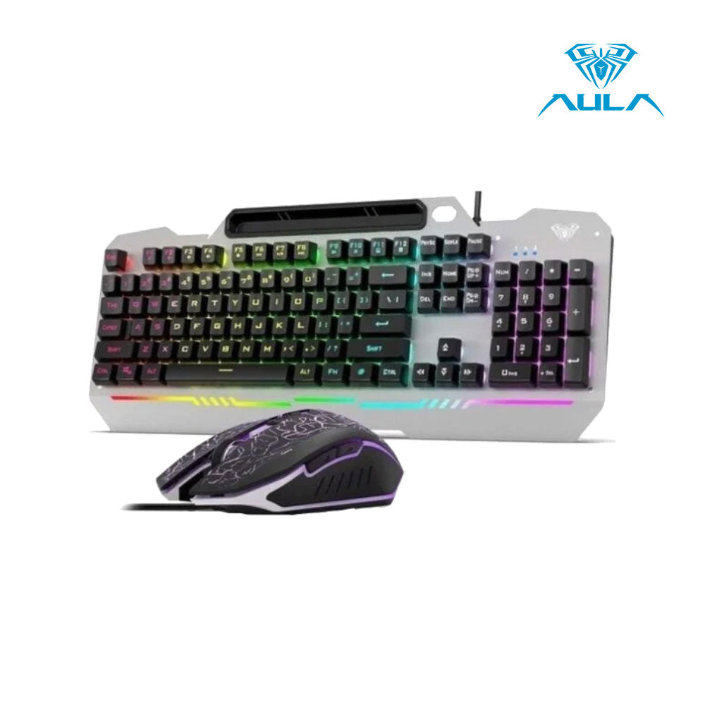 AULA T102 Wired RGB Membrane Keyboard and Mouse Combo