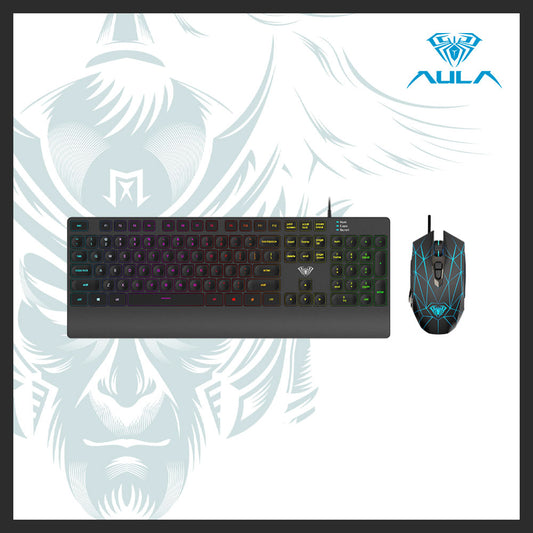 AULA T201 Wired RGB Keyboard and Mouse Combo