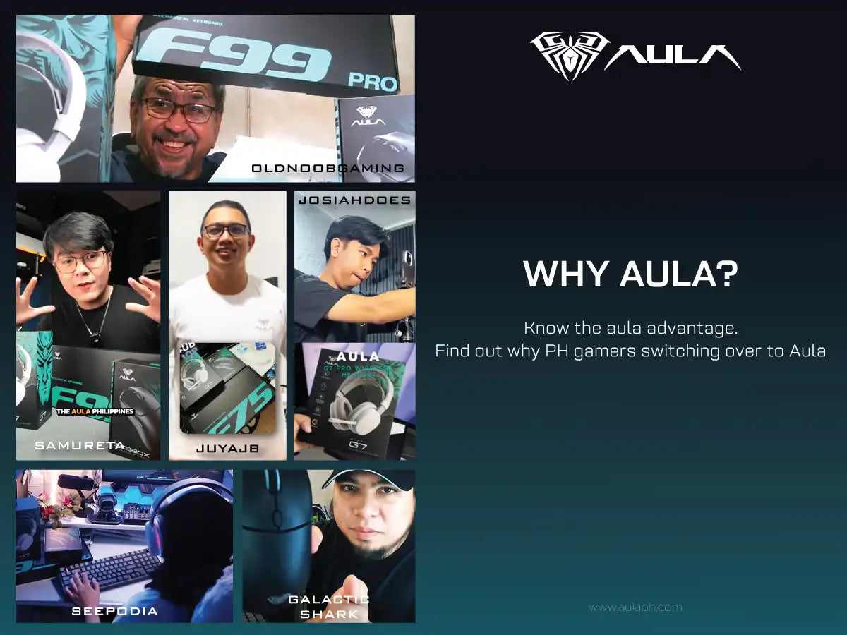 Promotional graphic for Aula with images of people and the Aula logo.