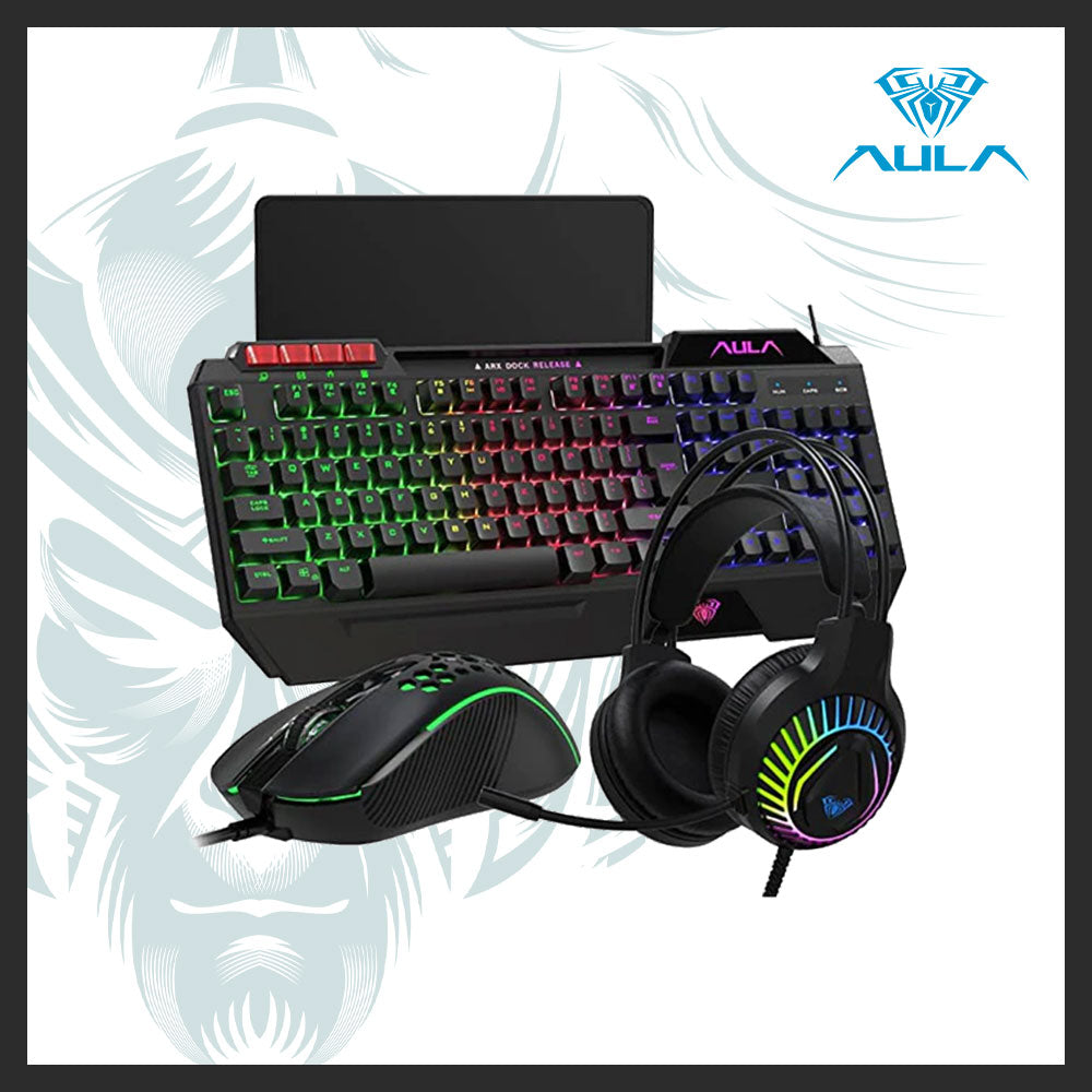 AULA T650 4-in-1 RGB Gaming Peripherals Combo