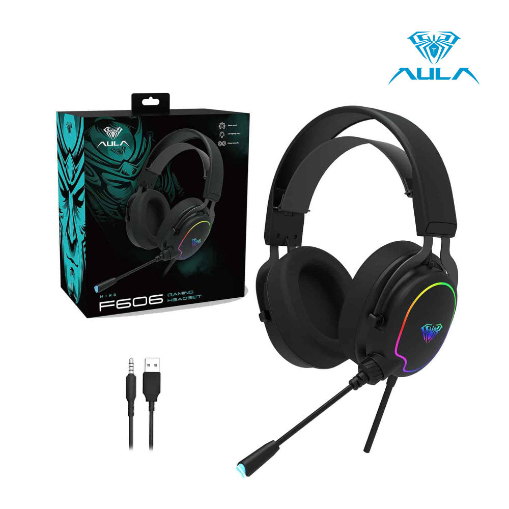 AULA F606 Wired RGB Gaming Headset
