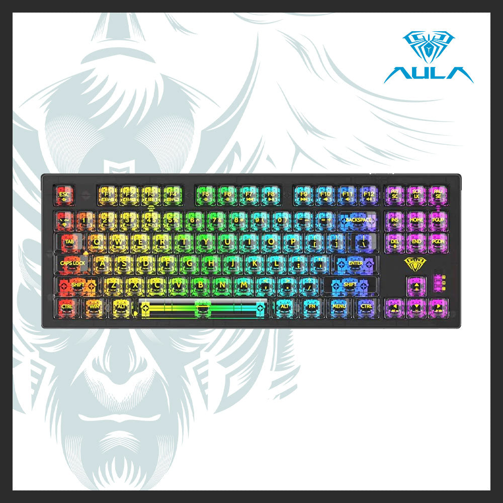 AULA F2183 3-in-1 Wireless Bluetooth Mechanical Gaming Keyboard