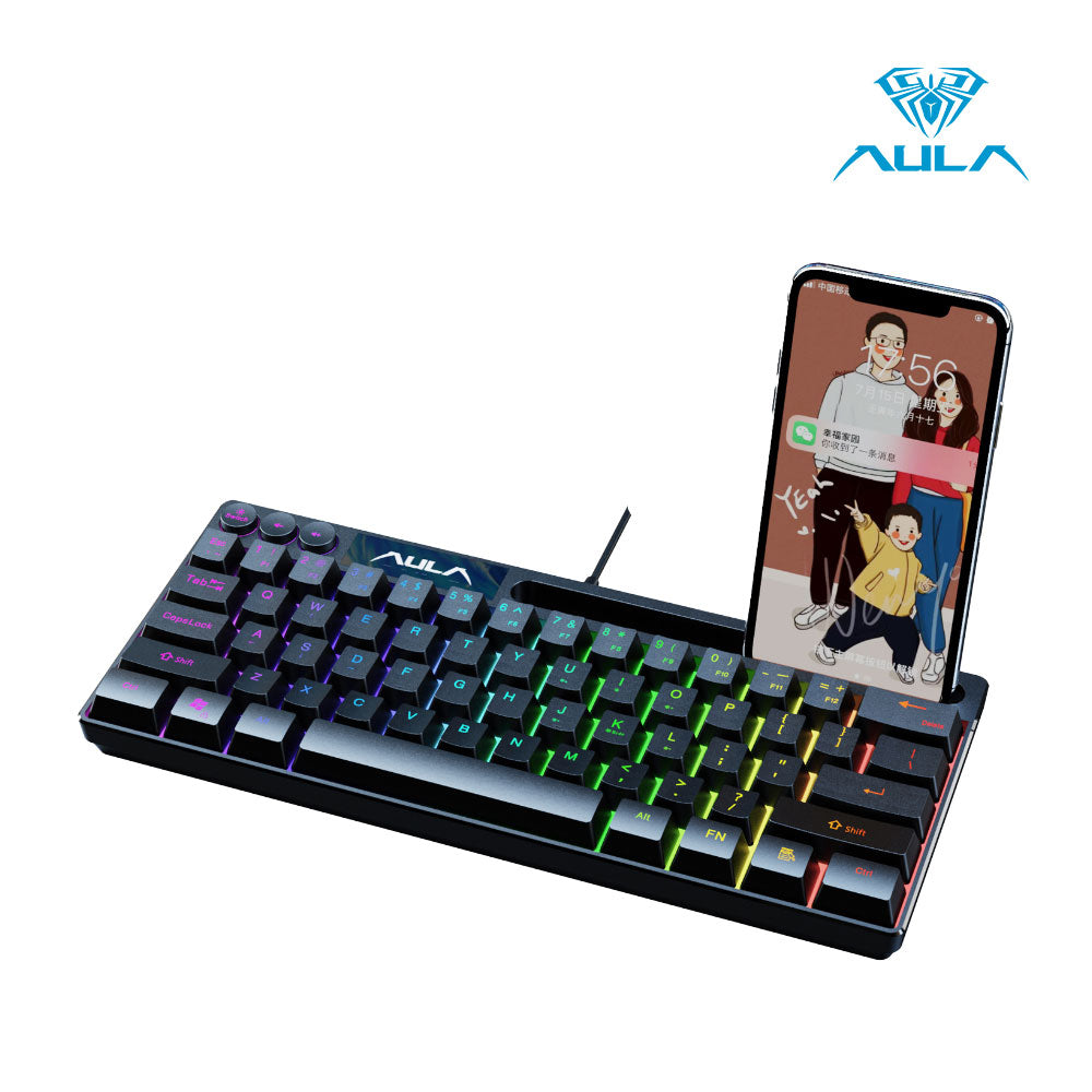 AULA F3061 61-Key RGB Membrane Keyboard with USB Connection