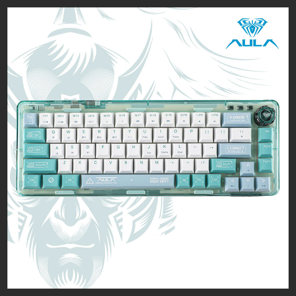 AULA F68 3-in-1 Hot-Swappable Wireless Mechanical Keyboard
