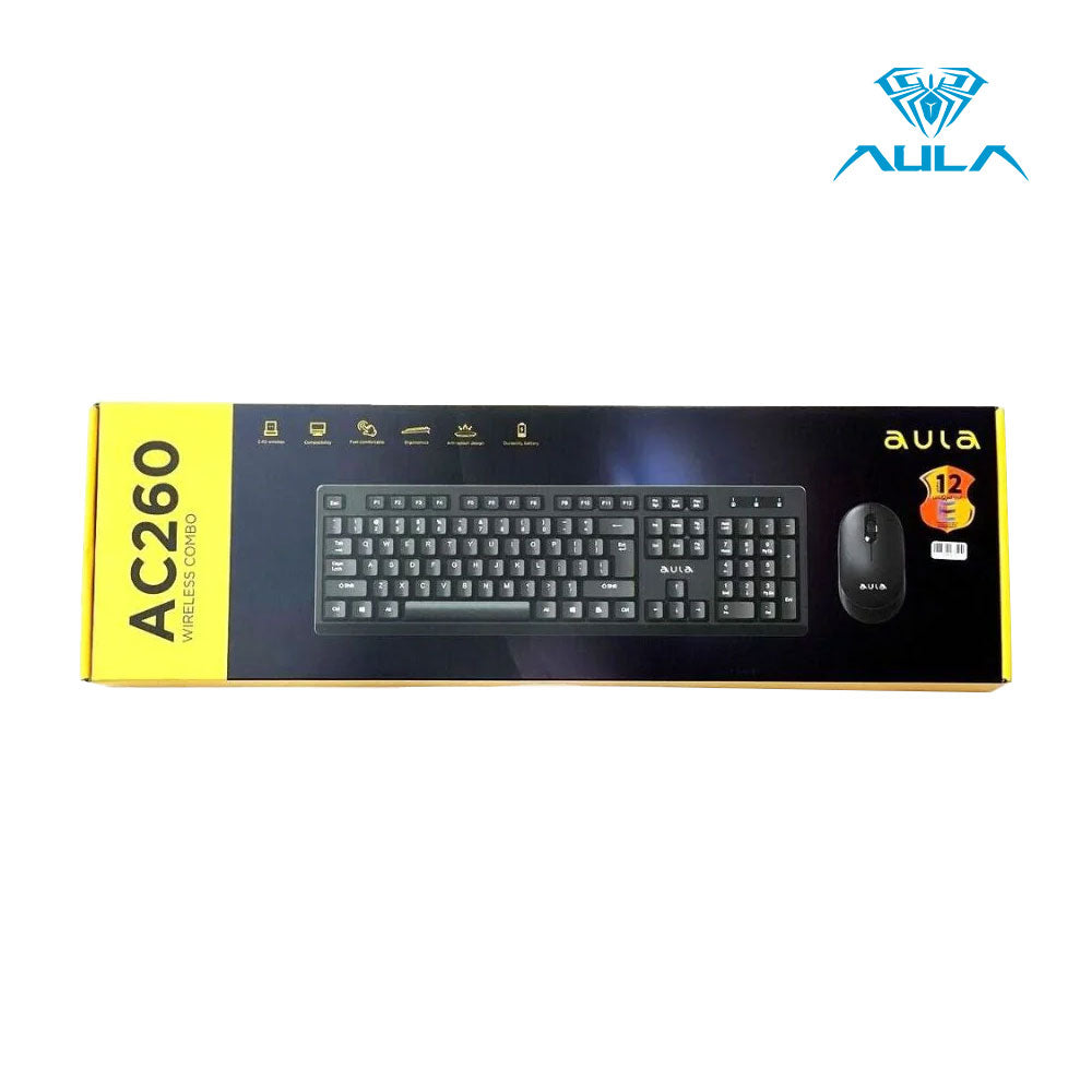 AULA AC260 Wireless Keyboard & Mouse Combo 2.4GHz