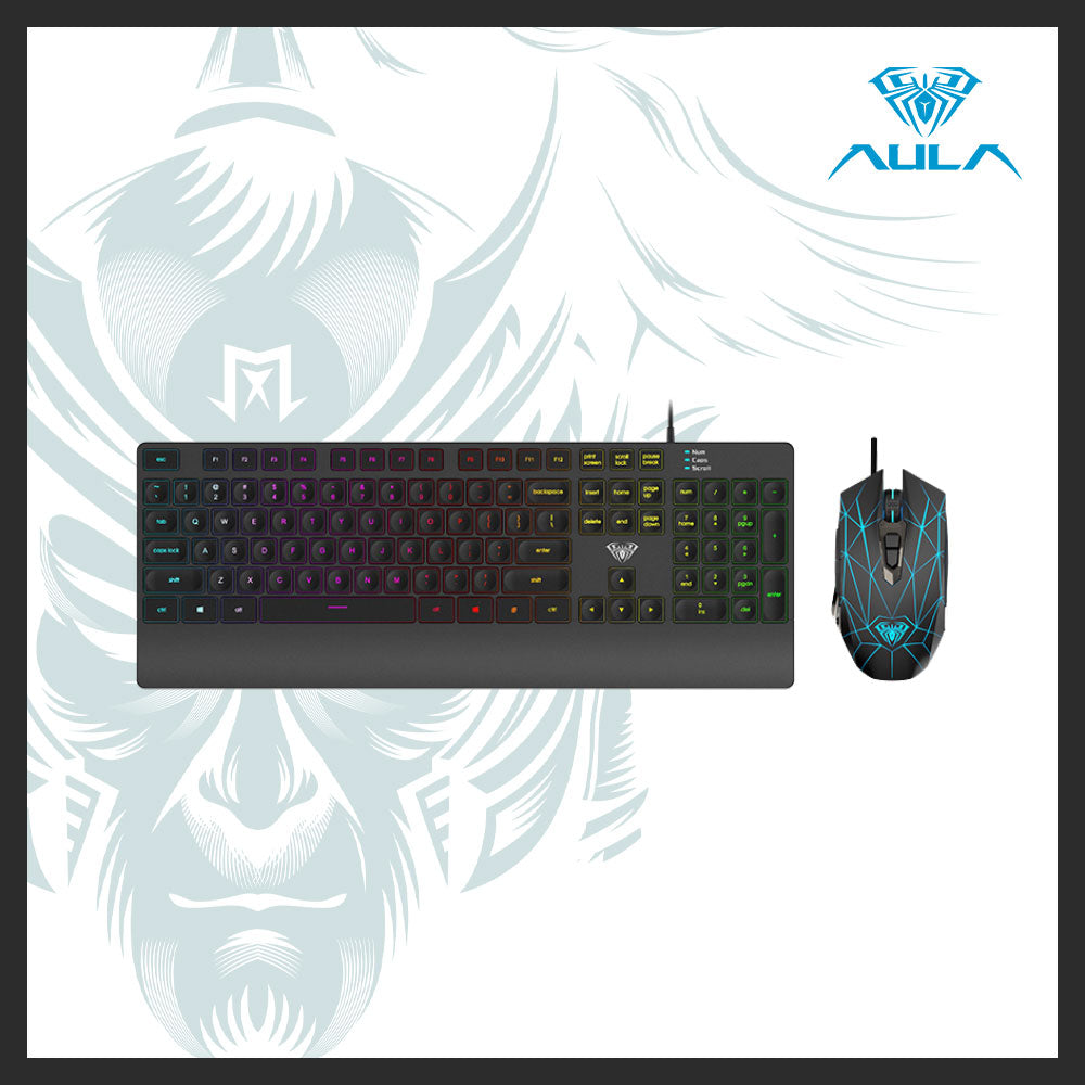 AULA T201 Wired RGB Keyboard and Mouse Combo