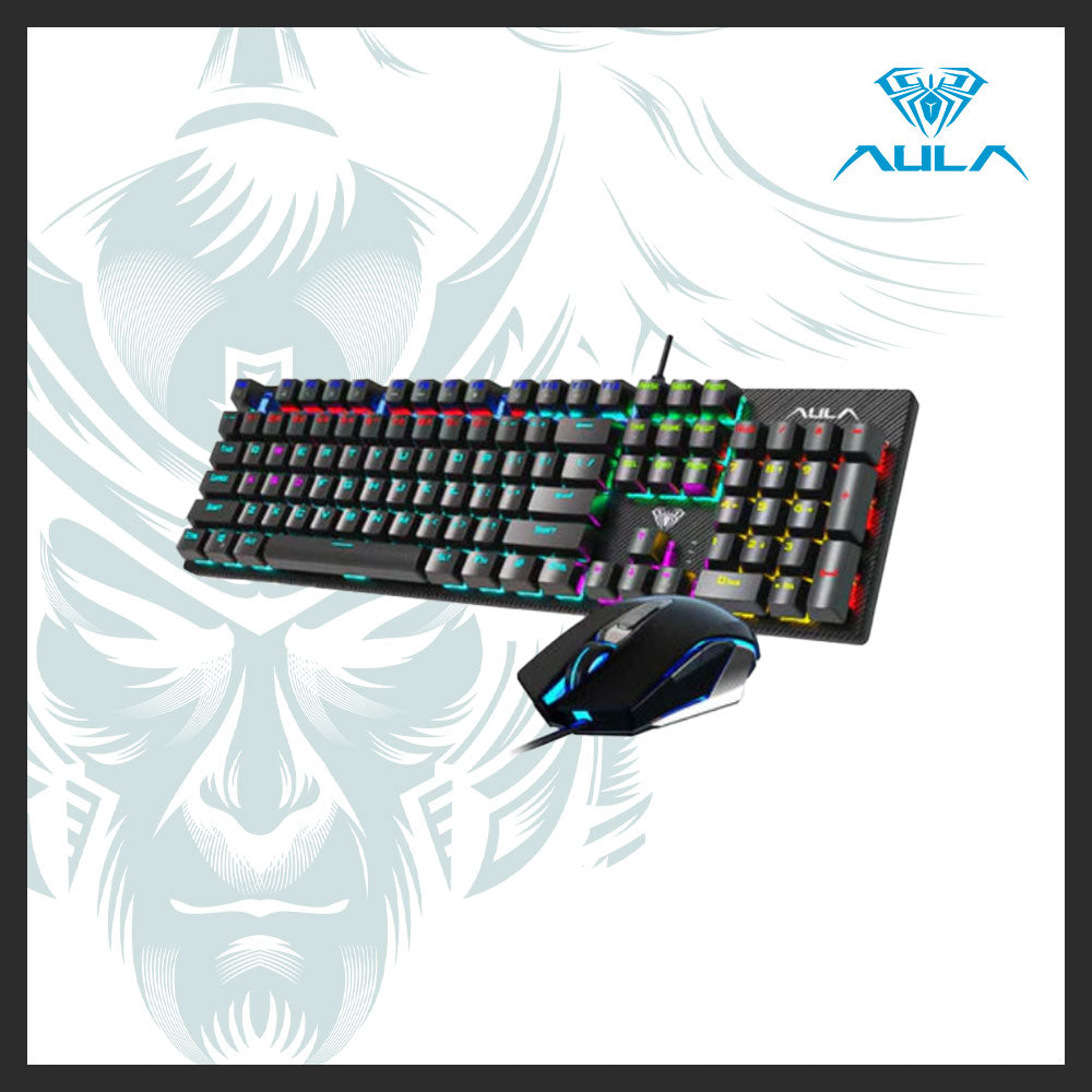 AULA T640 Wired Mechanical Keyboard and Mouse Combo