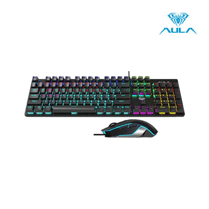 AULA T640 Wired Mechanical Keyboard and Mouse Combo